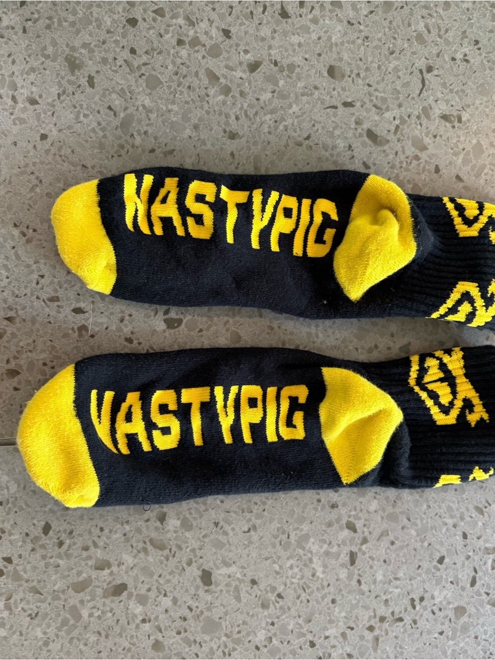Nasty Pig - Black & Yellow Athletic Crew Socks (Small to Medium fit) - Picture 4 of 4